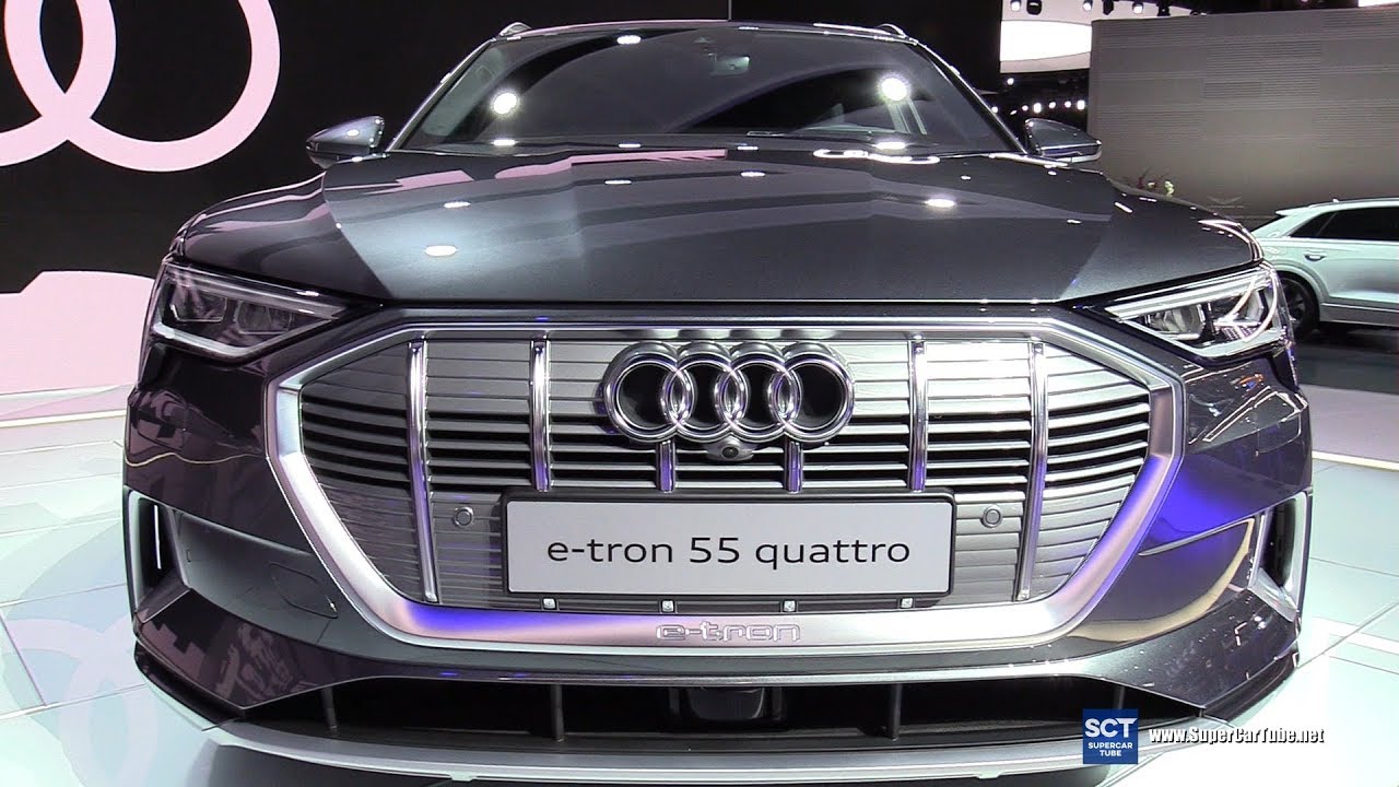 2019 Audi e Tron 55 Quattro SUV - Exterior and  Interior Walkaround - Debut 2018 LA Auto Show