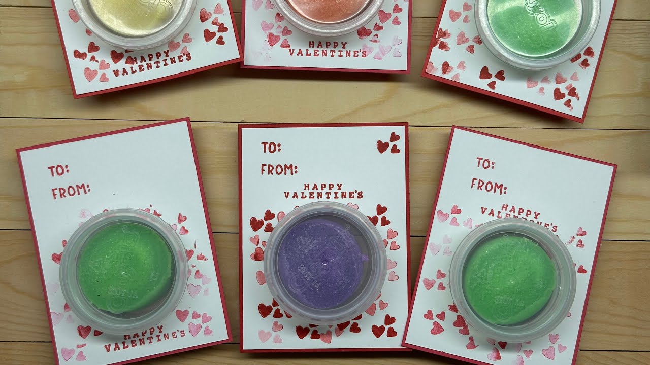 Classroom Valentine Play Clay Card Tutorial 