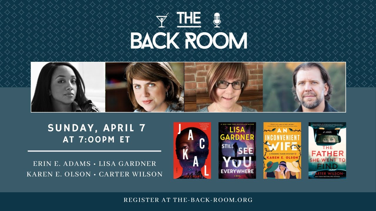 Riveting Stories! with Erin E. Adams, Lisa Gardner, Karen E. Olson, and Carter Wilson