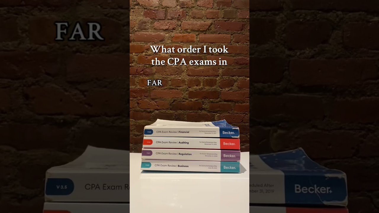 This is the order I took the cpa exams in 