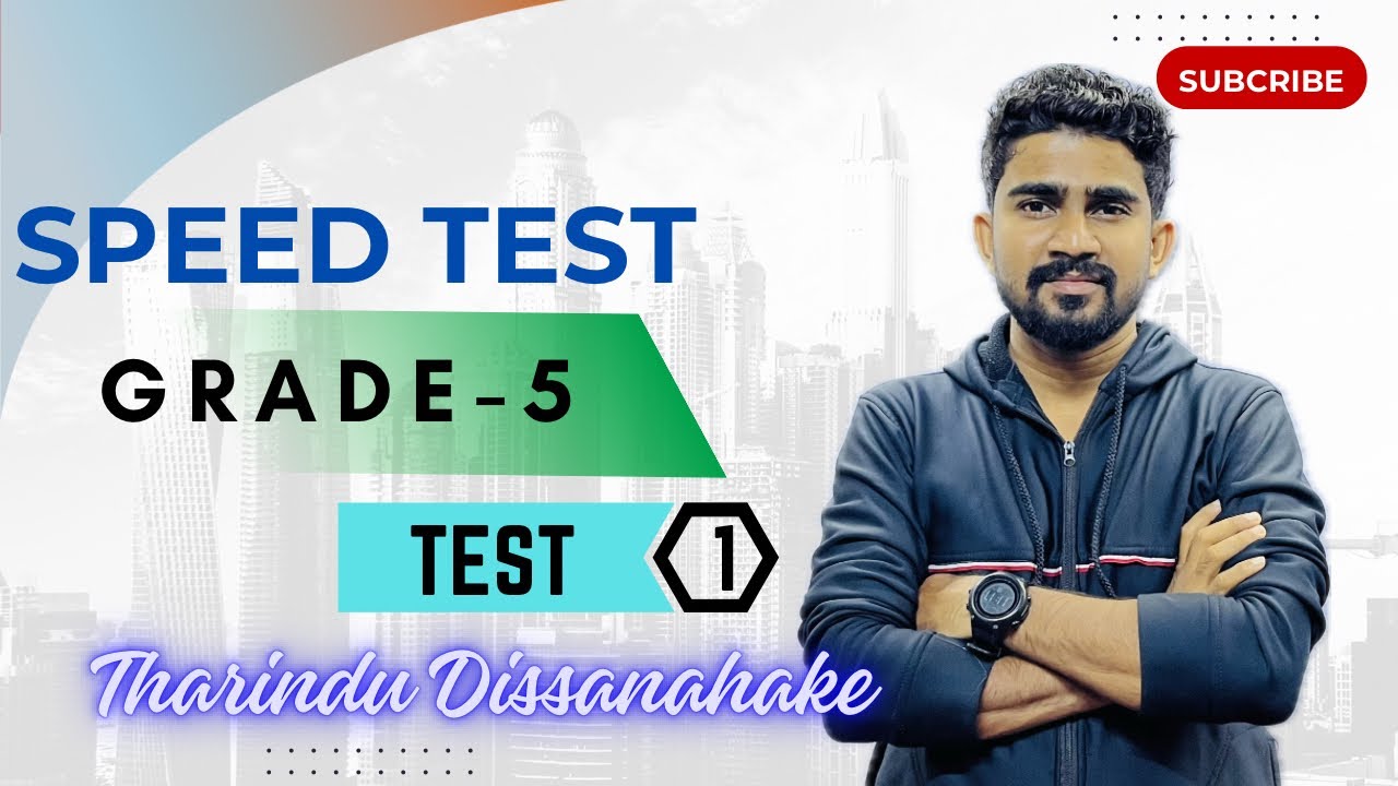 5 වසර ශිෂ්‍යත්ව ගණිතය | SPEED TEST - 01 | Tharindu Dissanayake