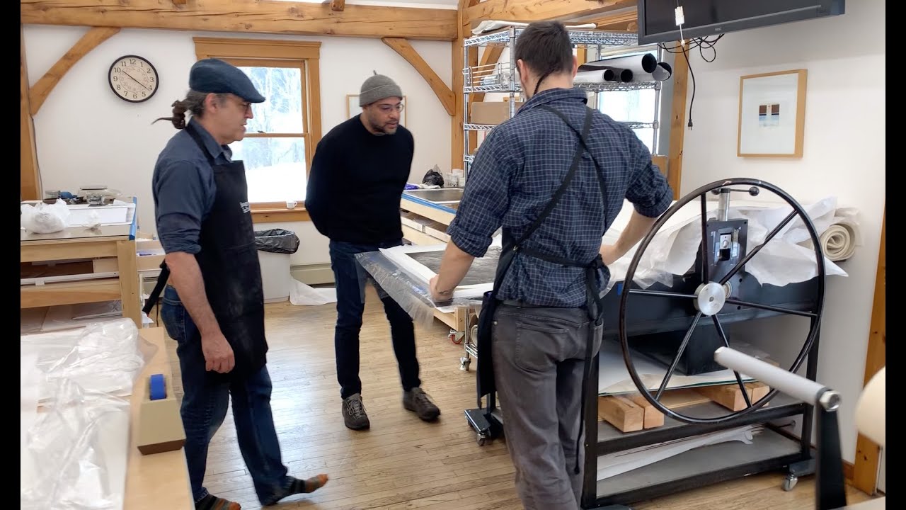 David Hartt direct to plate photogravure at Cone Editions Press