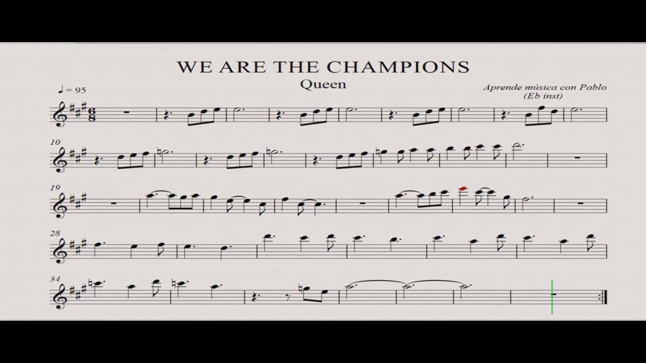 WE ARE THE CHAMPIONS  Alto Sax Playback Backing Track