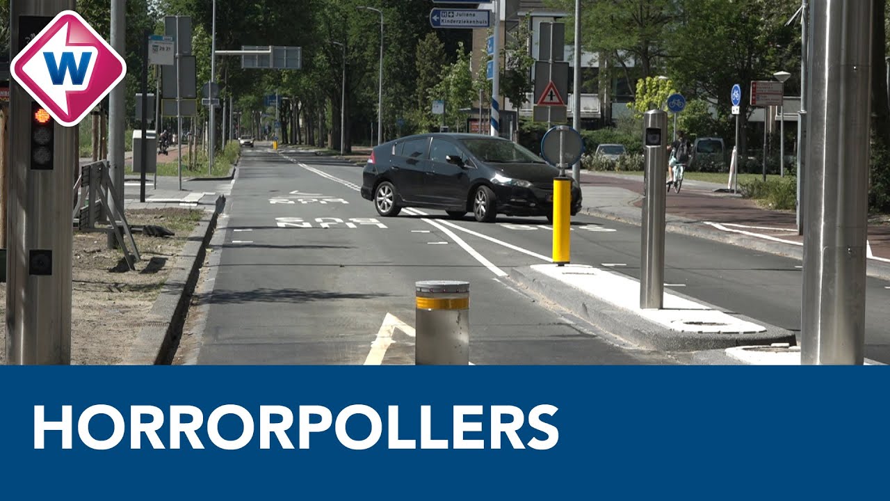 Pollers in Den Haag zorgen voor verkeerschaos