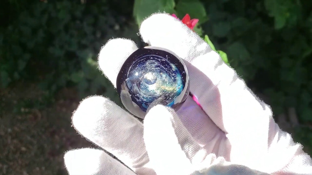 Diamond in Glass, galaxy marble by Supernova  Glasscraft