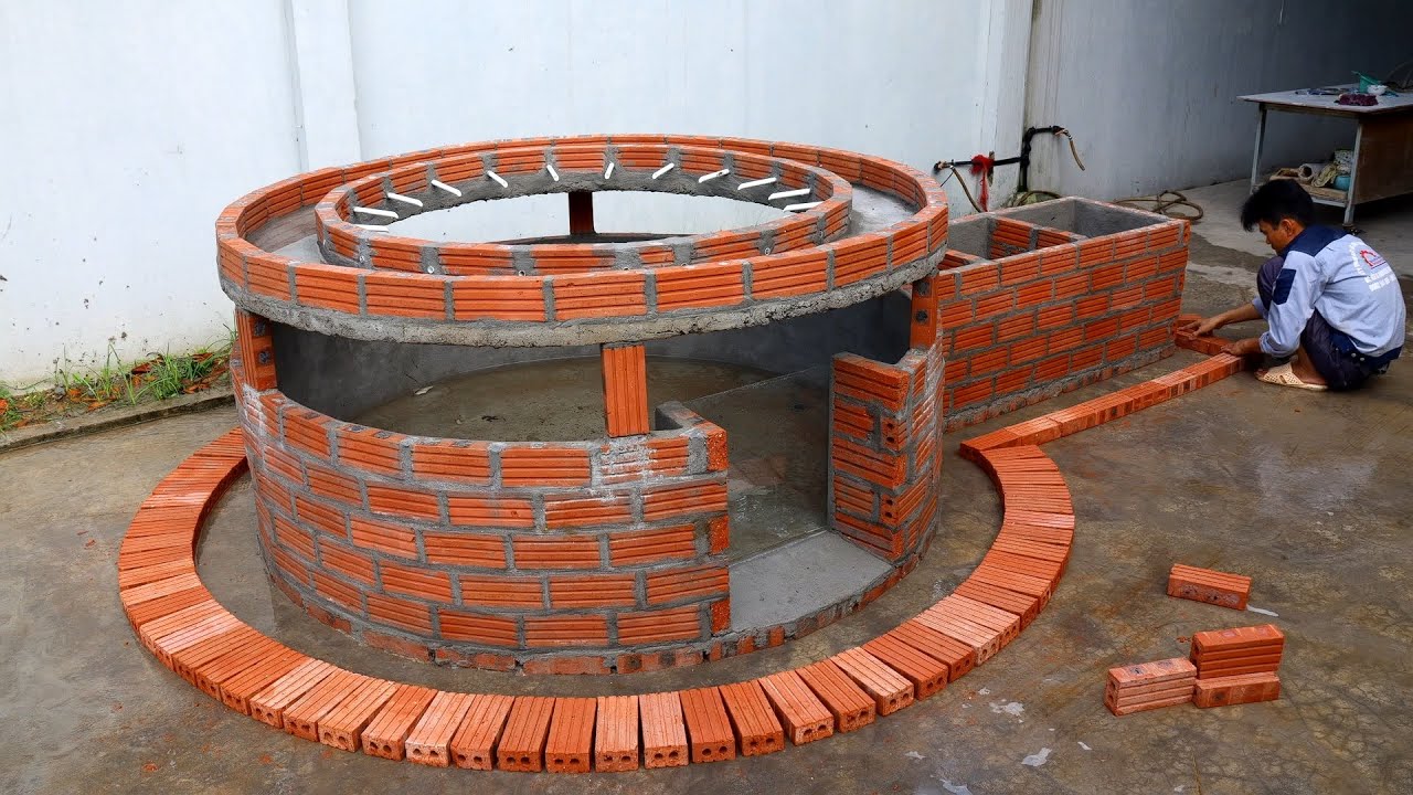 Make a Unique Fish Tank from brick and cement
