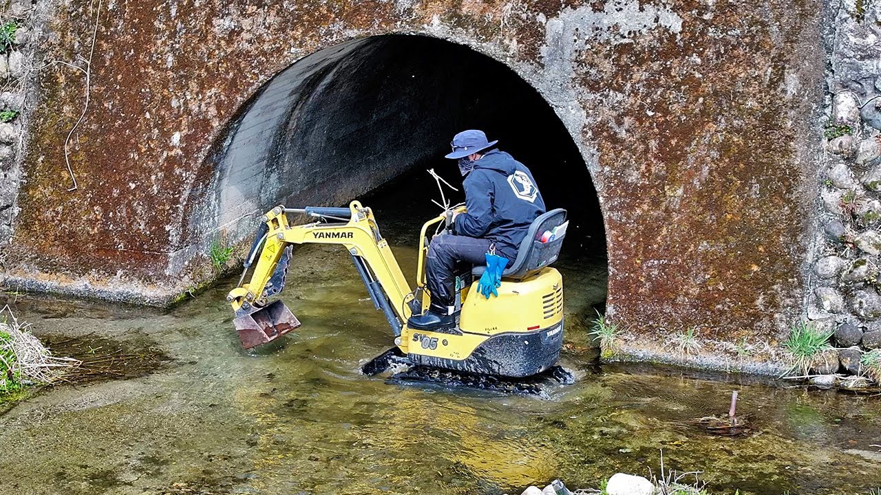 ちびユンボでの水路清掃【2025】