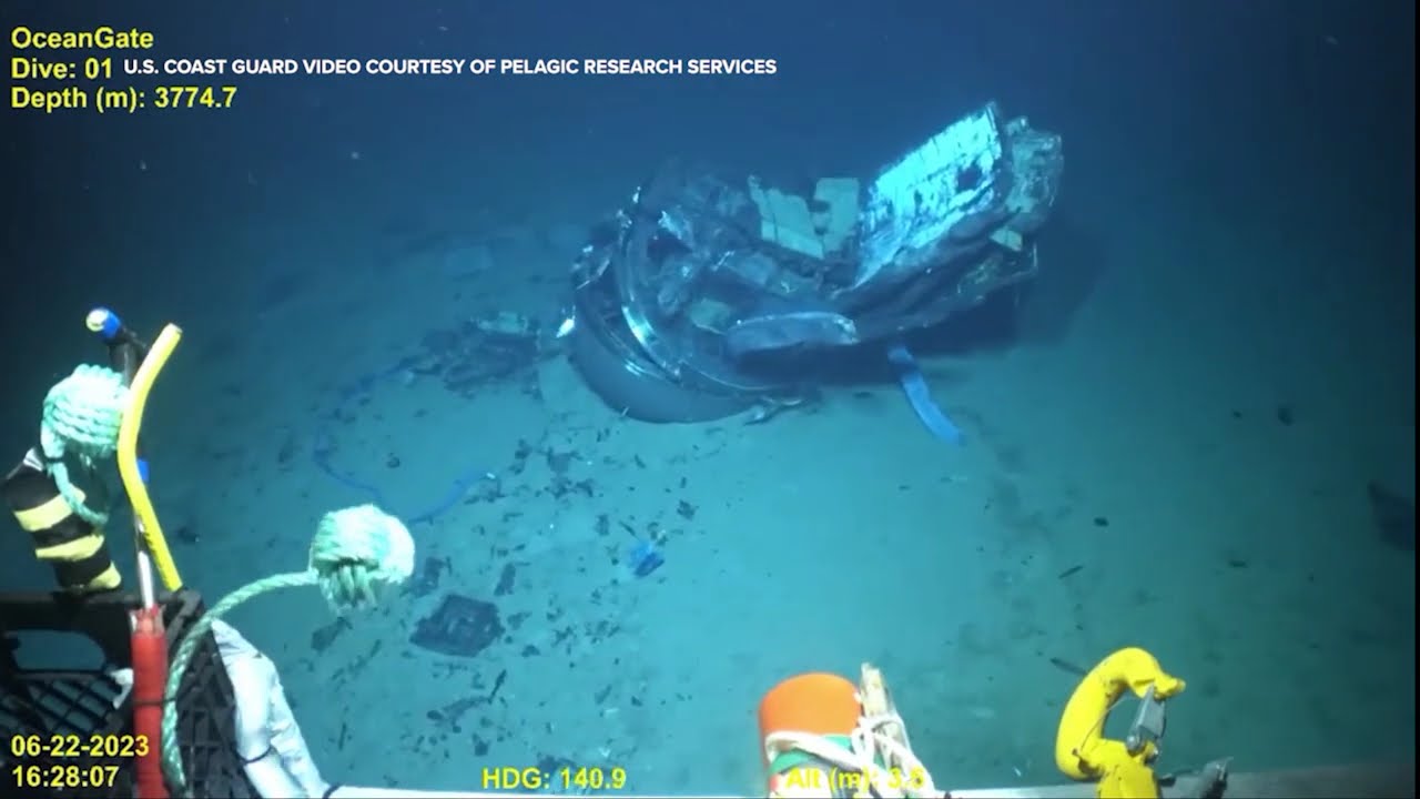 TROVATO sottomarino TITAN rottami implosione