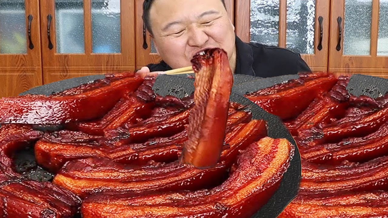 10 funt&oacute;w boczku wieprzowego, Aqiang przygotowuje &bdquo;pikantny boczek wieprzowy&rdquo;, jest tak pyszny _m...