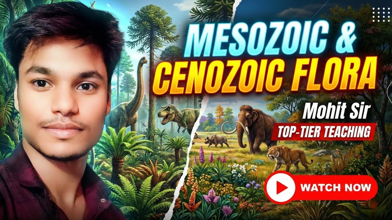 Why Mesozoic is called the Age of Gymnosperms and How Angiosperms changed the planet in the Cenozoic