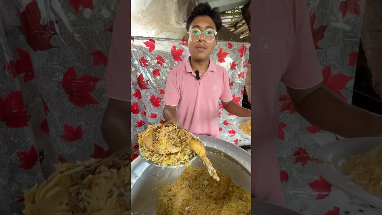400 Gram Wala Chicken Biryani Sirf ₹170 🤯 | Street Style Taste Kolkata Mein 🤩#shorts #kolkata