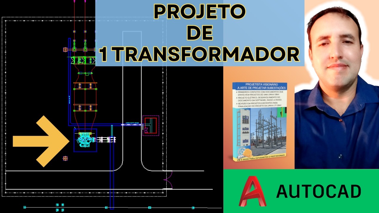 Como elaborar um projeto de um transformador 18MVA - AutoCAD - USINA -ENGENHARIA ELETRICA NA PRÁTICA
