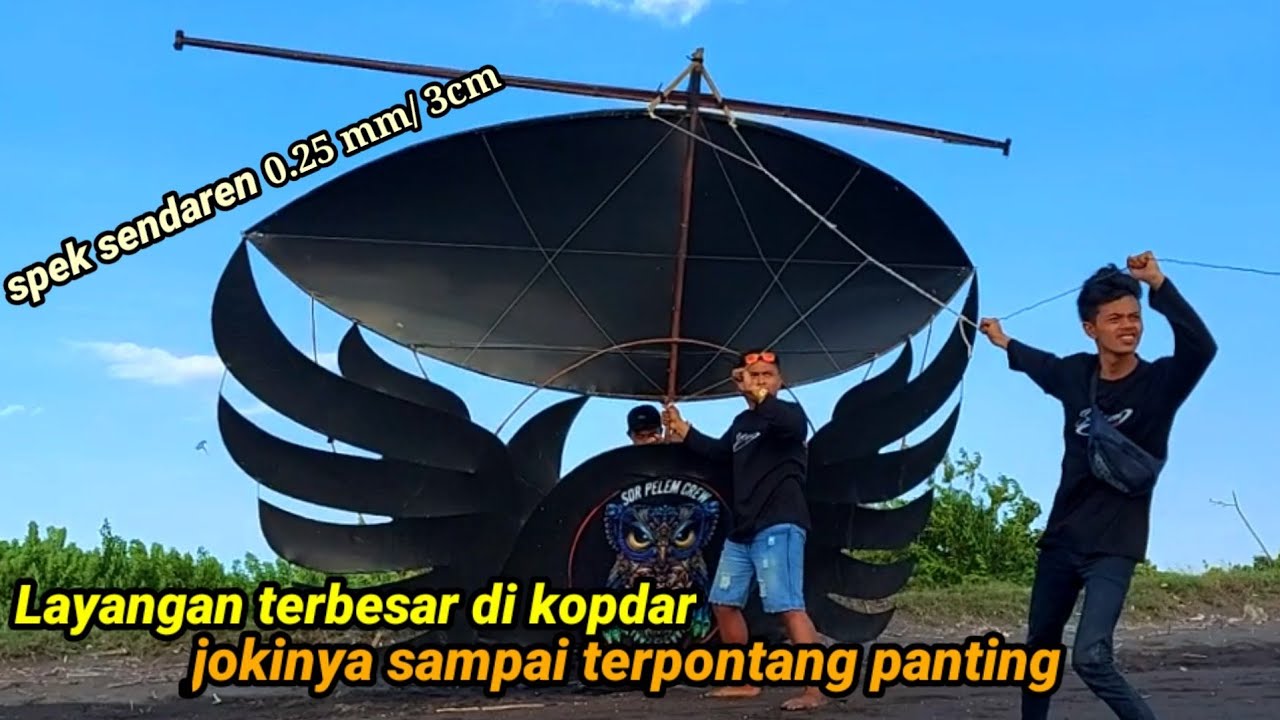 LAYANGAN BIGE SIZE SENDAREN 0.25 MM LEBAR 3 CM JOKINYA SAMPAI TERPONTANG PANTING