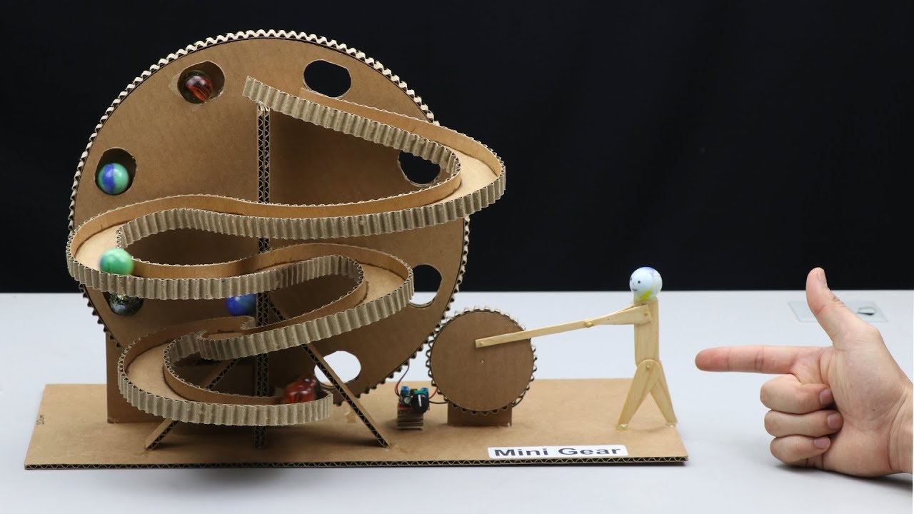 How to make BIG Marble Run Machine at Home