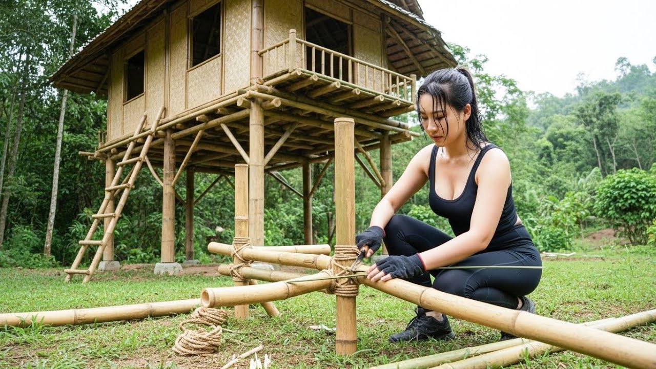 Full Video: 17-Year-Old Single Mom Builds Her Own 2-Story Bamboo House | A Story of Strength