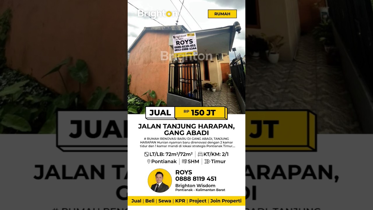 RUMAH RENOVASI ULANG SIAP HUNI GANG ABADI, TANJUNG HARAPAN, TANJUNG RAYA II