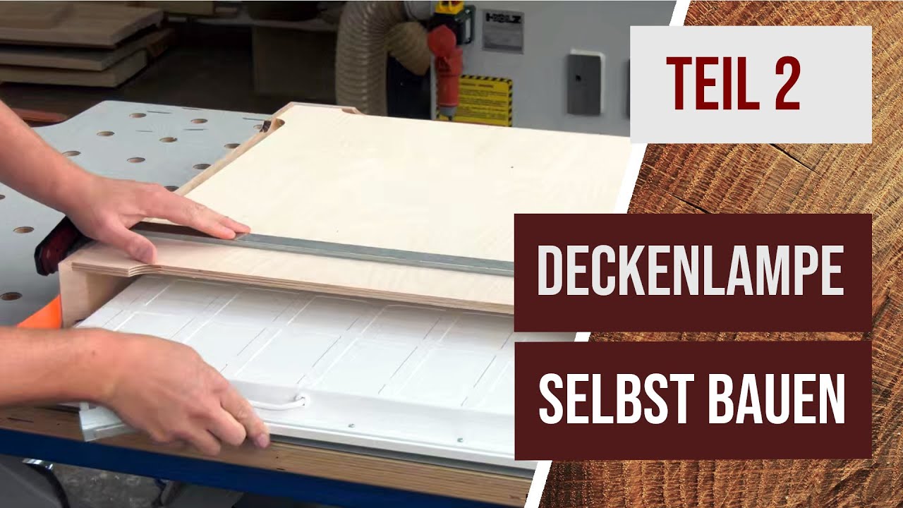 Eine Deckenlampe selbst bauen - Teil 2 - Falz, Einsatzfräsen, Nut und Gehrung