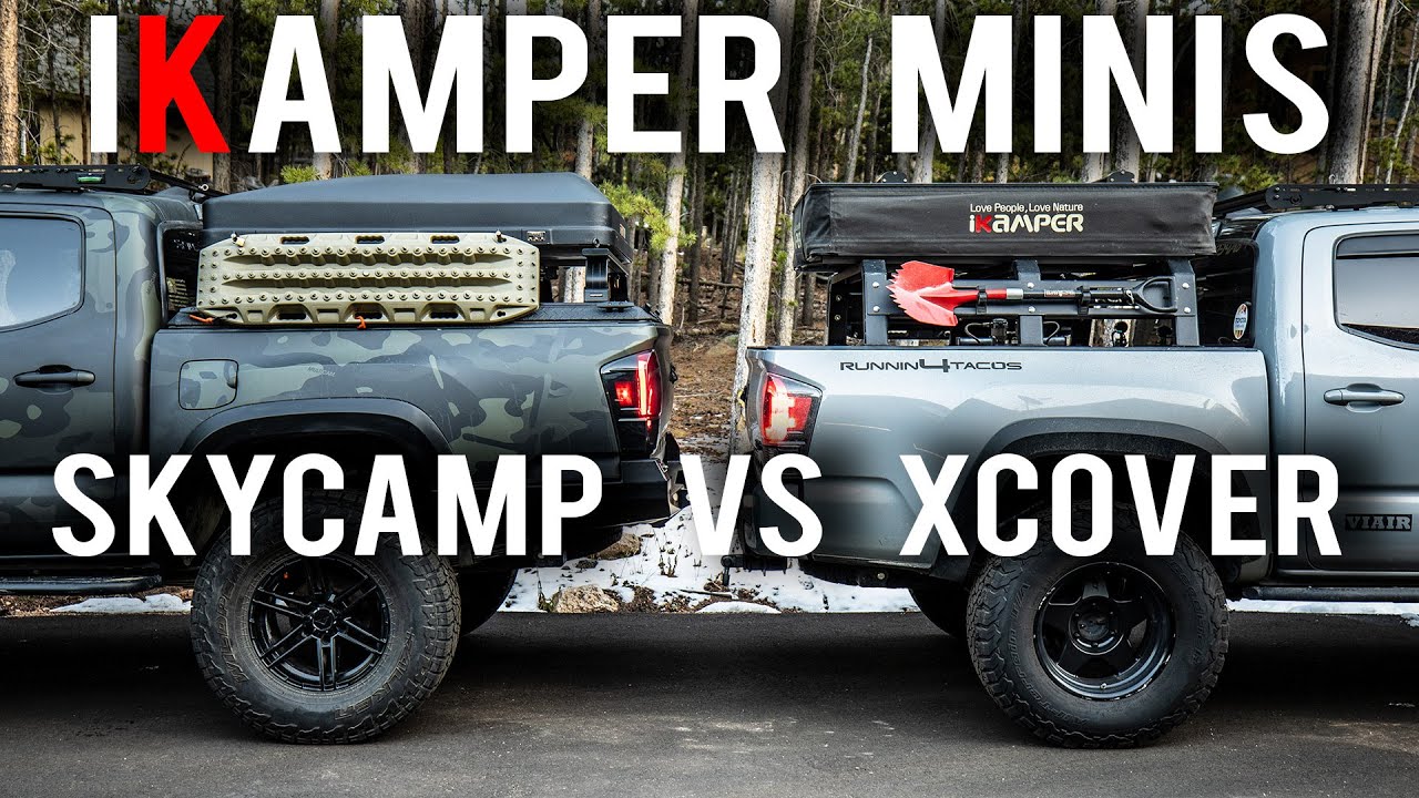 iKamper Skycamp Mini vs X-Cover Mini - Detailed Rooftop Tent Review on Overland Tacomas (PROTOTYPES)
