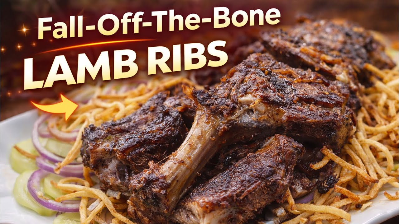 Fall-Off-The-Bone Lamb Ribs (Easy Oven Recipe) 🤤 🤤🔥 #food #viral #cooking #lunch