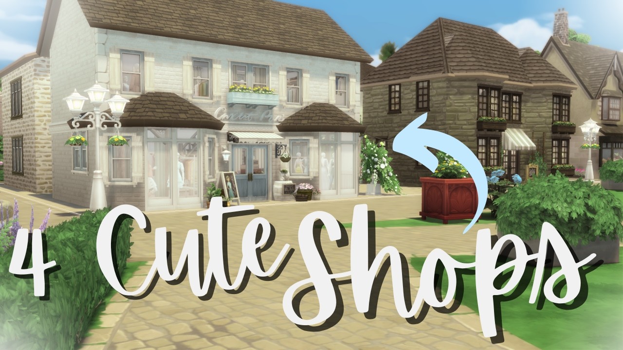 Building 4 Small Shops in Henford-on-Bagley | The Sims 4 Speedbuild