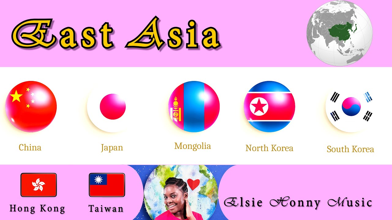 East Asia National Anthems (All Countries of East Asia) - Performed By Elsie Honny