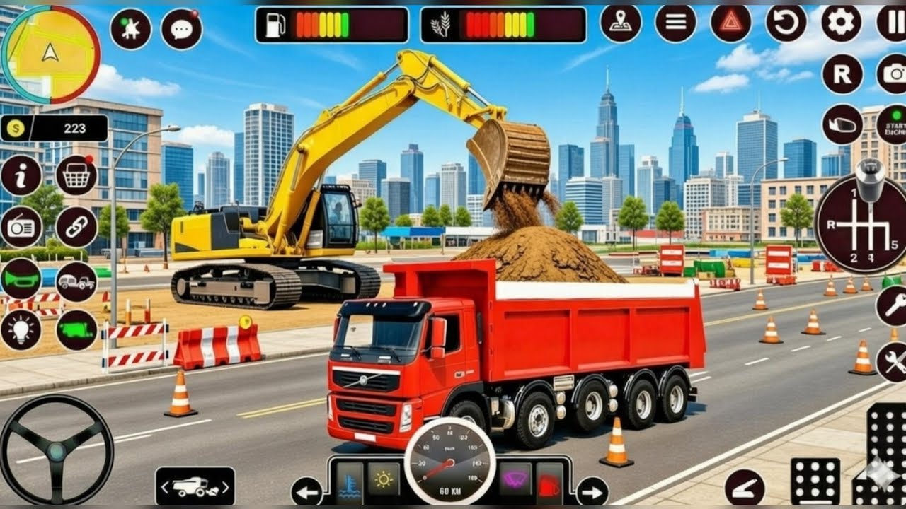 Modern JCB Driving Simulator 3D 2026 | New Road Construction Games Android Gameplay