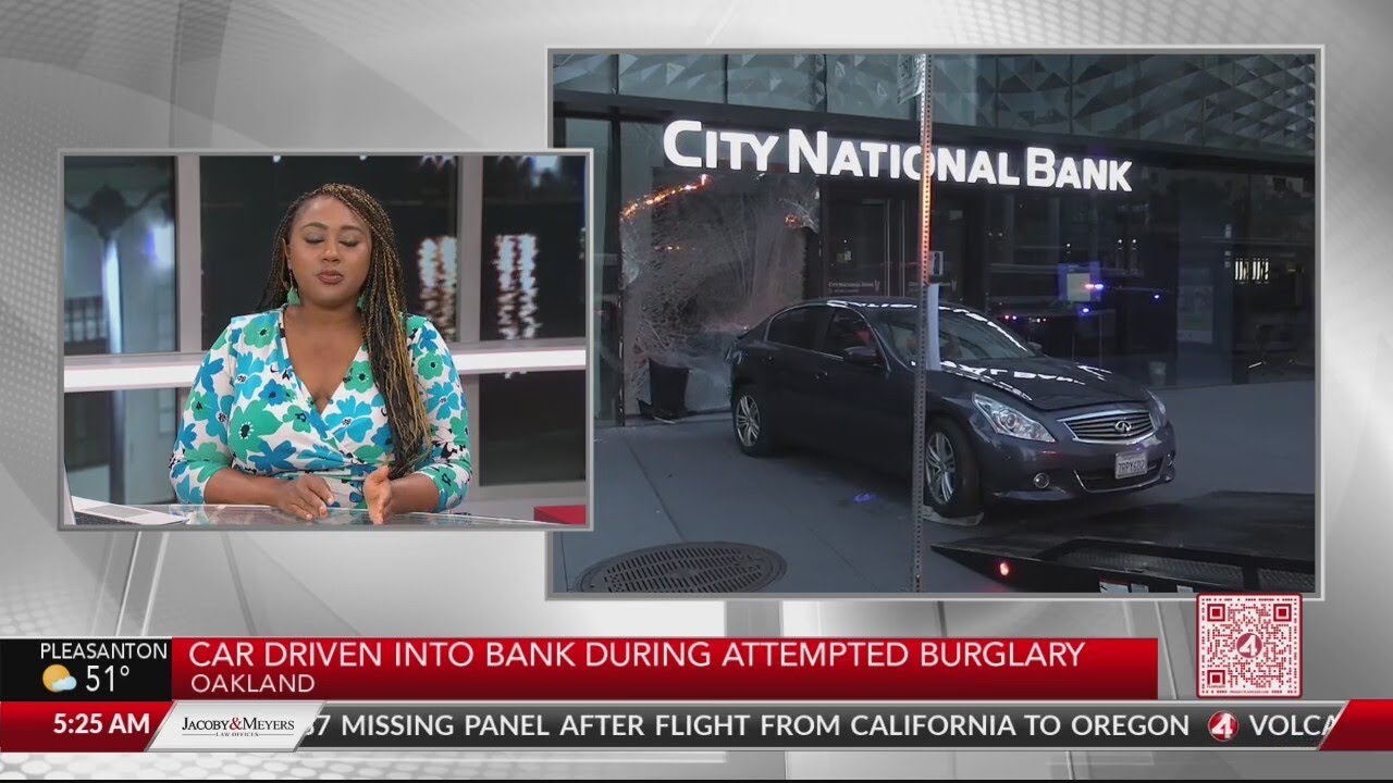 Vehicle rammed into Oakland bank in attempted robbery