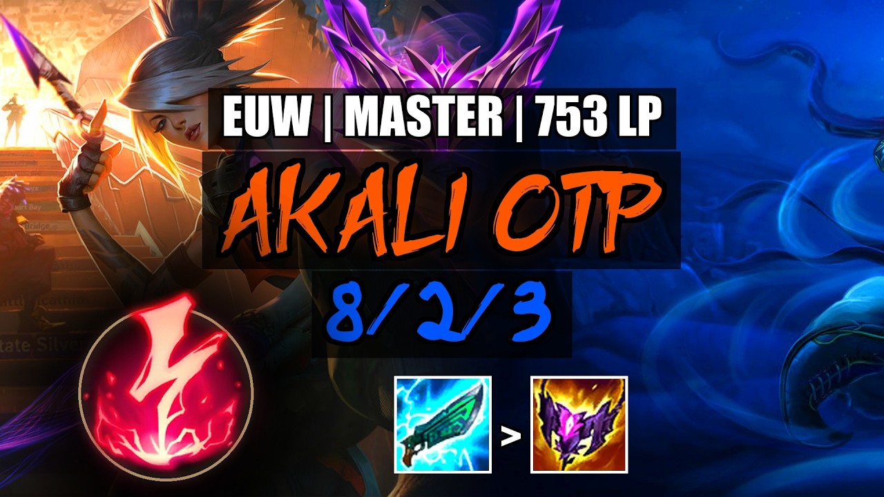 Akali OTP vs Malzahar Mid 8/2/3 ⚡ QUADRA | EUW Master 753LP