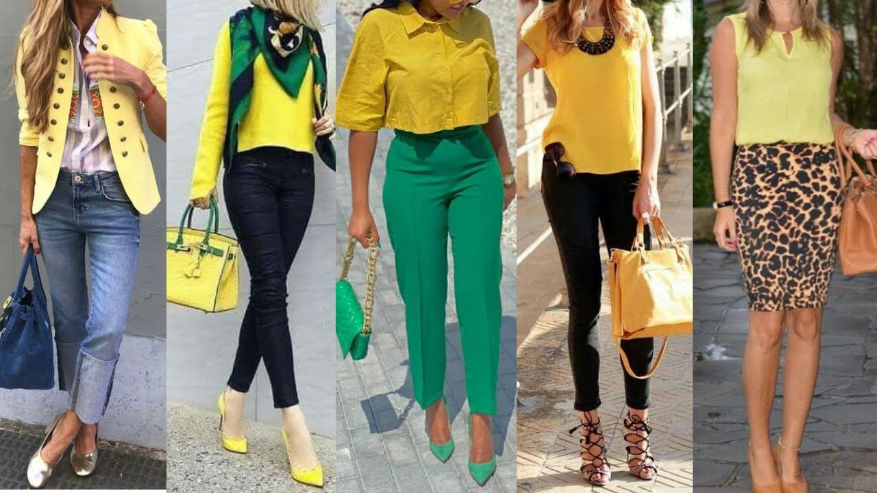 ROPA DE MODA 2022 USANDO EL COLOR AMARILLO UN COLOR DE MODA 7 2022 COMBINACIONES DE ROPA EN AMARILLO