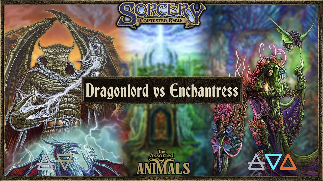 DRAGONLORD (💨/🪨) vs ENCHANTRESS (💨/🔥/💧), Sorcery: Contested Realm Gameplay