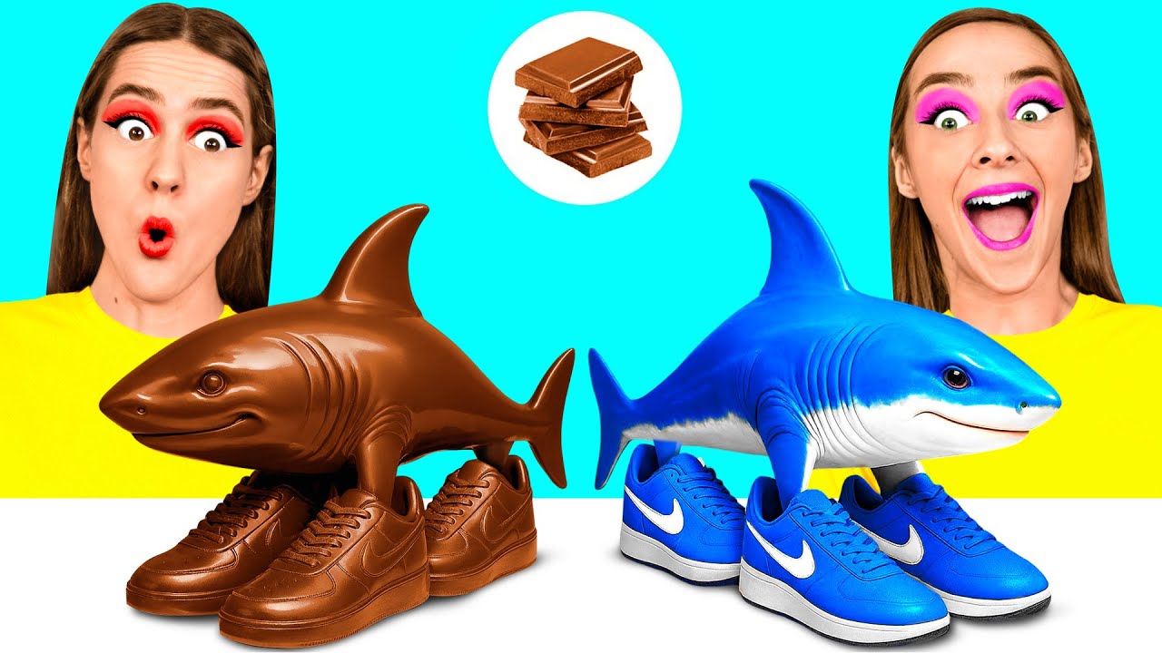 Челлендж. Шоколадная Еда vs Настоящая еда | Удивительные Лайфхаки с Едой от DaRaDa Challenge