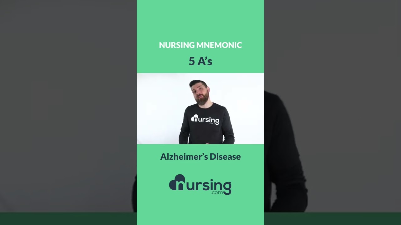 Alzheimer&rsquo;s disease nursing mnemonic #nursingmnemonic #nclex #nursingstudent #nclex
