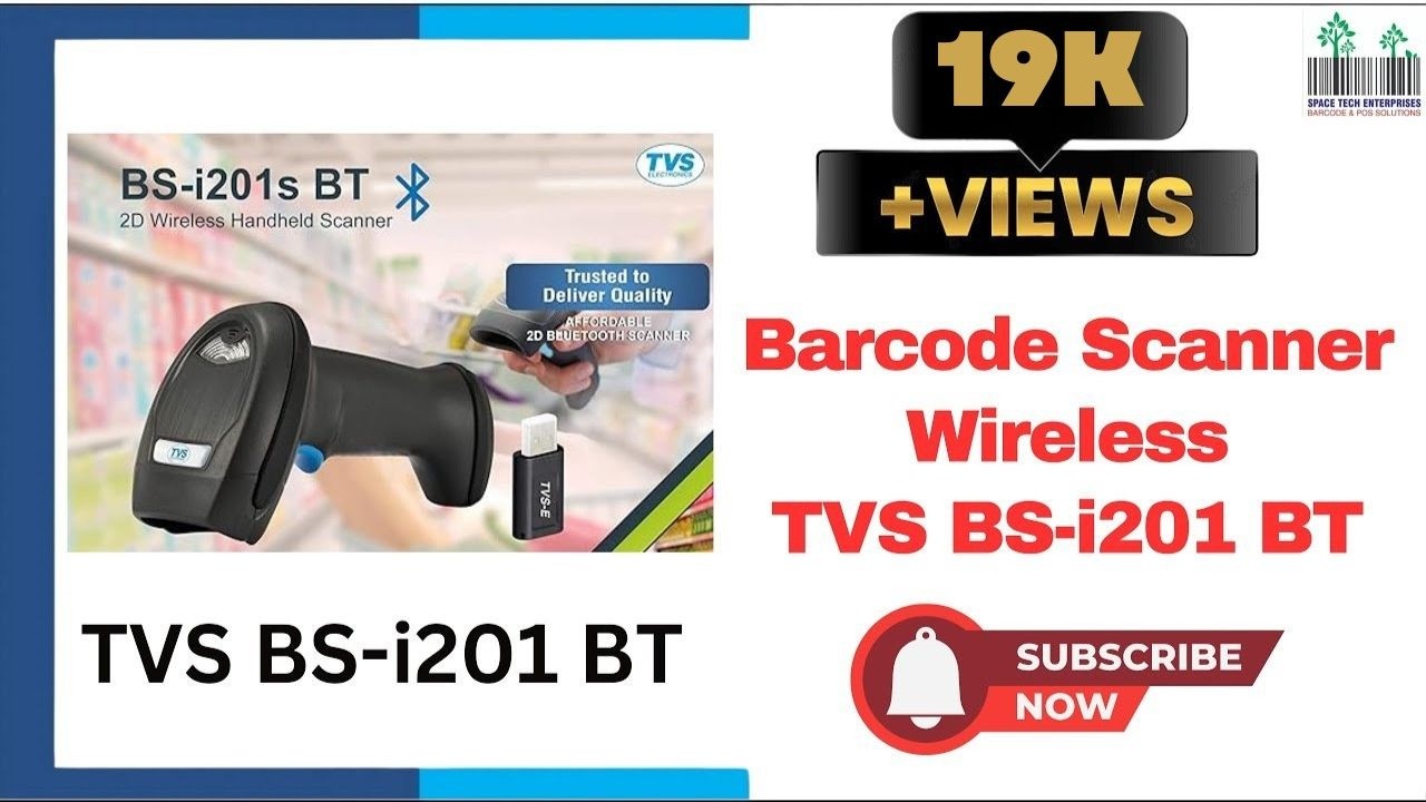 Barcode Scanner Wireless TVS BSLi201 1D&2DBoth how to use wirelessbarcode in biiling excel inventory