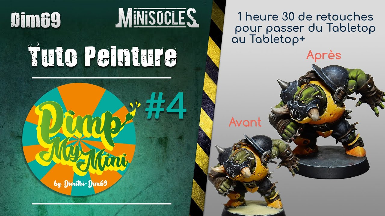 Apprendre la peinture sur figurines [TUTO] : PIMP MY MINI, Episode 4, Orque Noir Blood Bowl