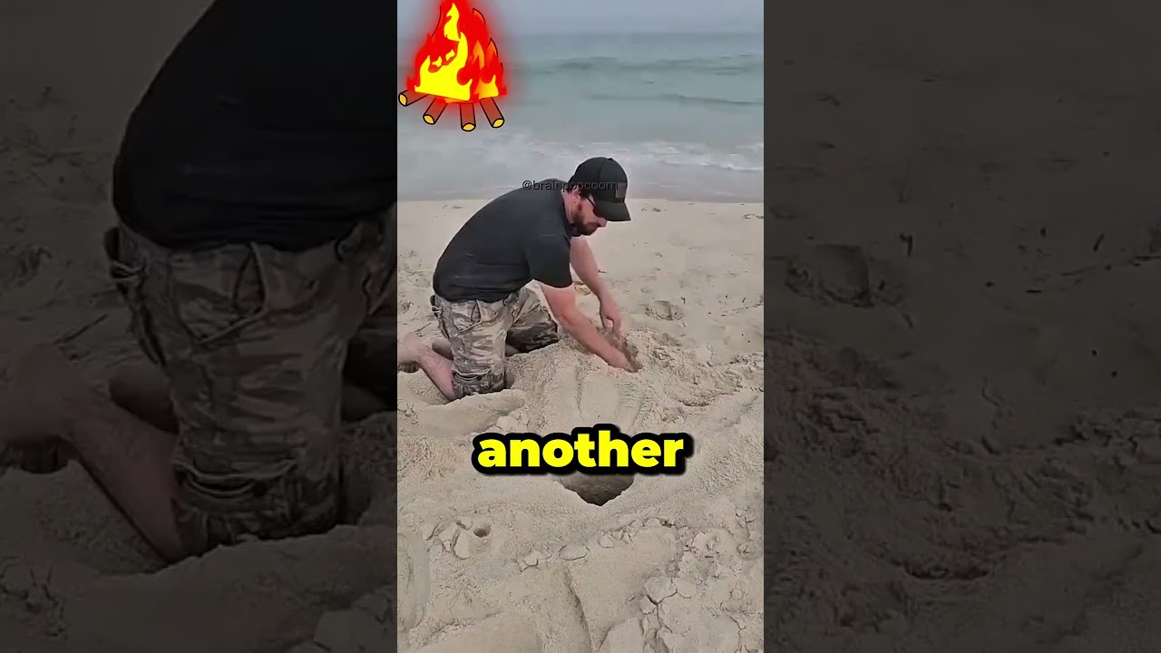 Hidden Fire in Sand: Survival Trick or Camping Fun? 🔥⛺