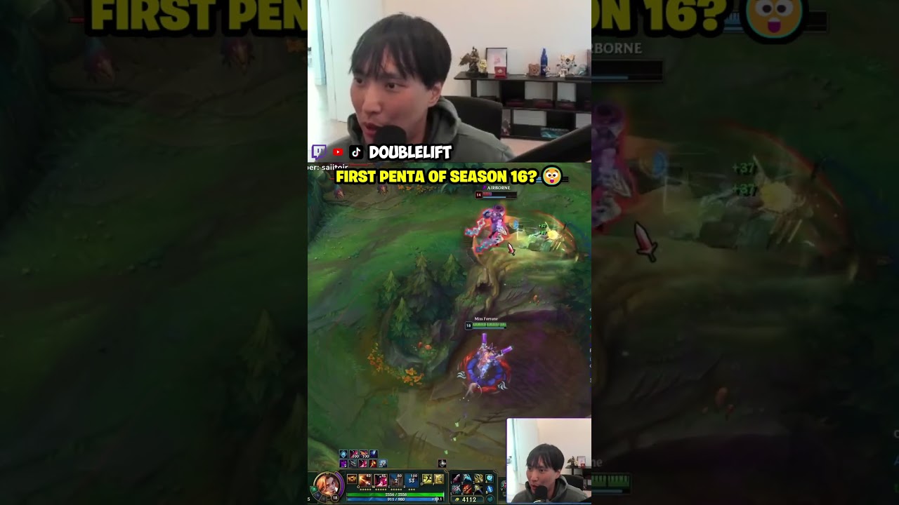 Doublelift's First Penta Kill Season 16