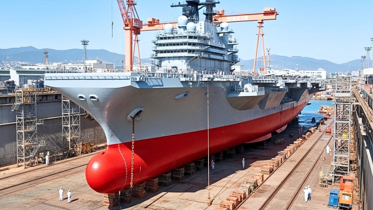 C&oacute;mo se repara un PORTAAVIONES GIGANTE: el regreso al MAR tras el dique seco 🔧