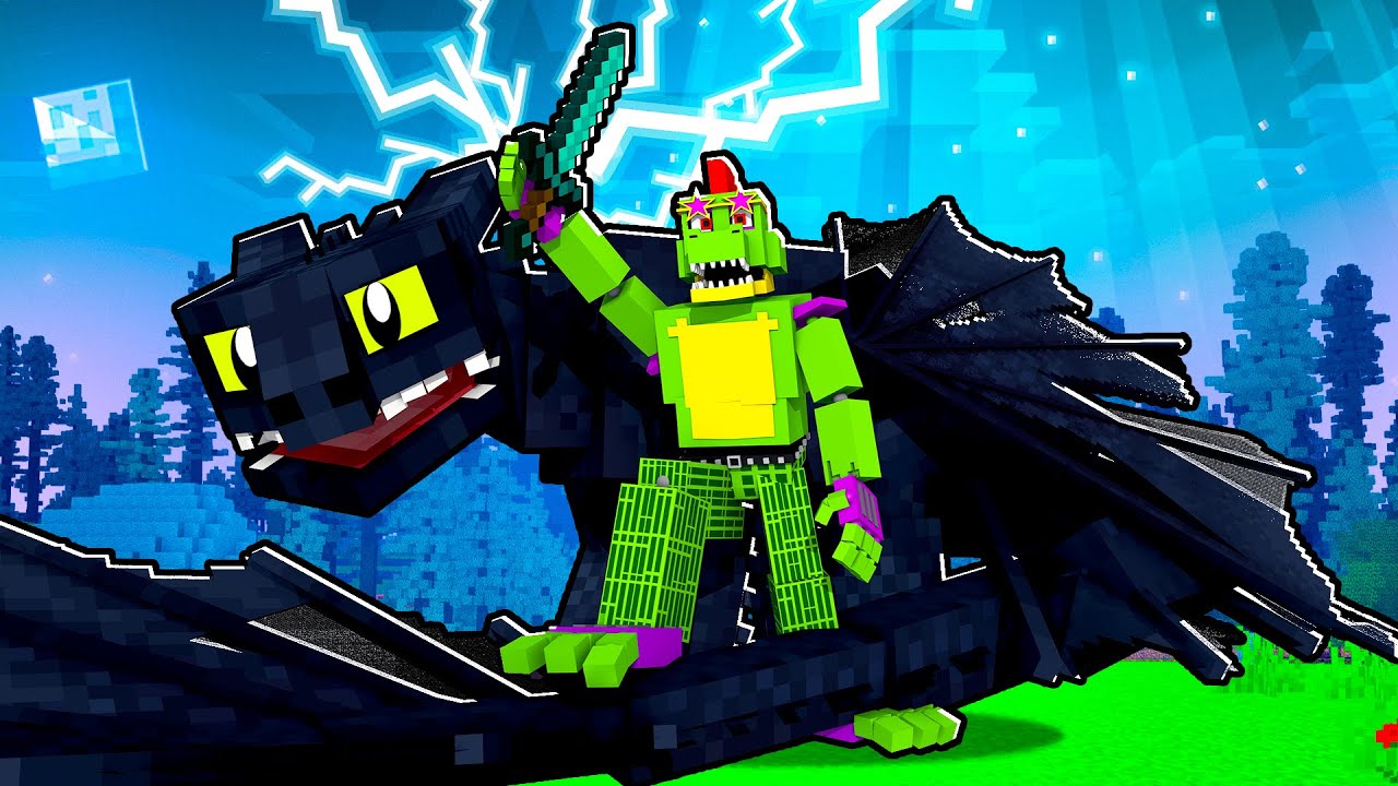 Monty Gator TAMING DRAGONS in HOW TO TRAIN YOUR DRAGON in Minecraft