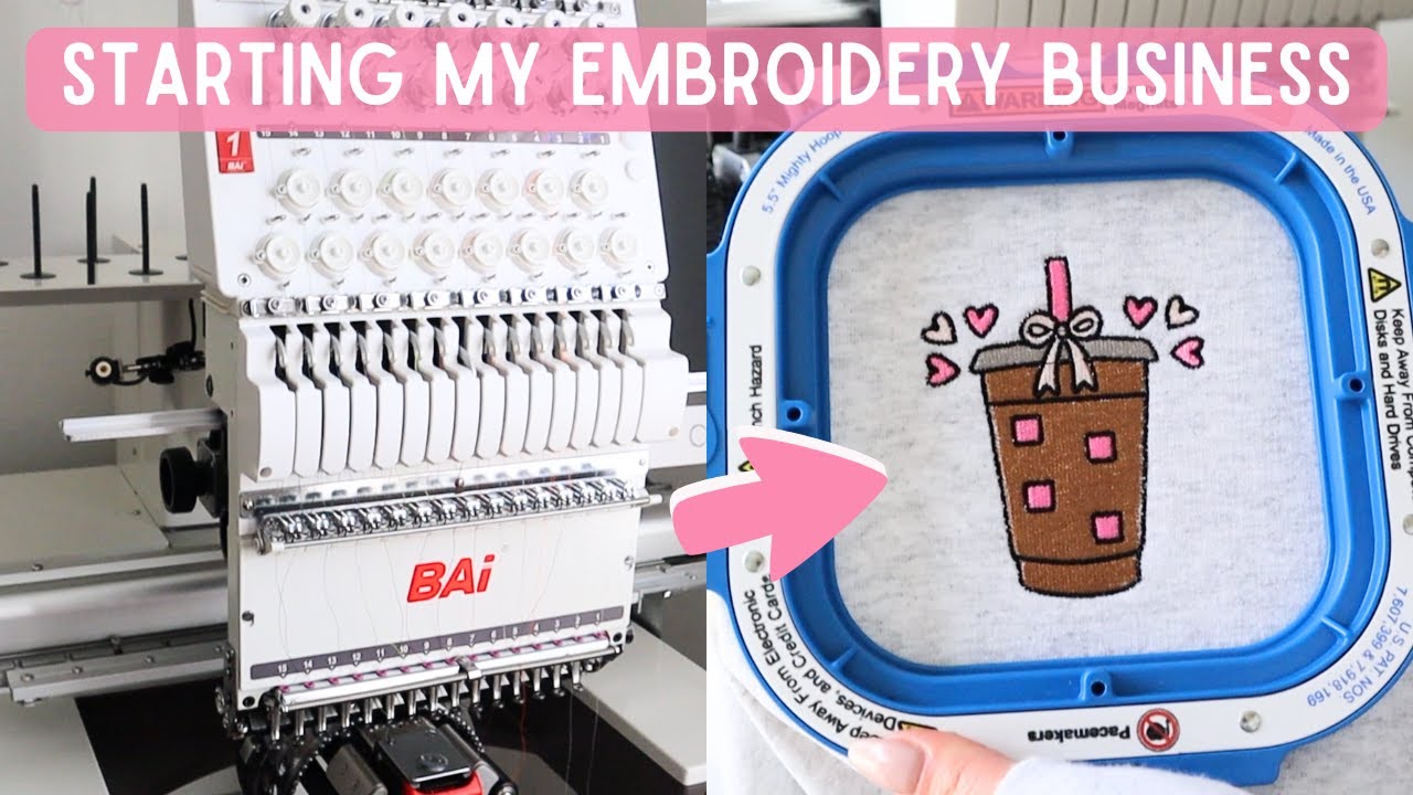Starting My Embroidery Business! | BAi THE MIRROR Embroidery Machine Unboxing, Setup & First Use