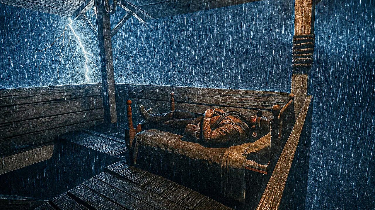 Sleeping During a Stormy Night in a Remote Watchtower | Rain & Thunder Sounds | RDR2 ASMR