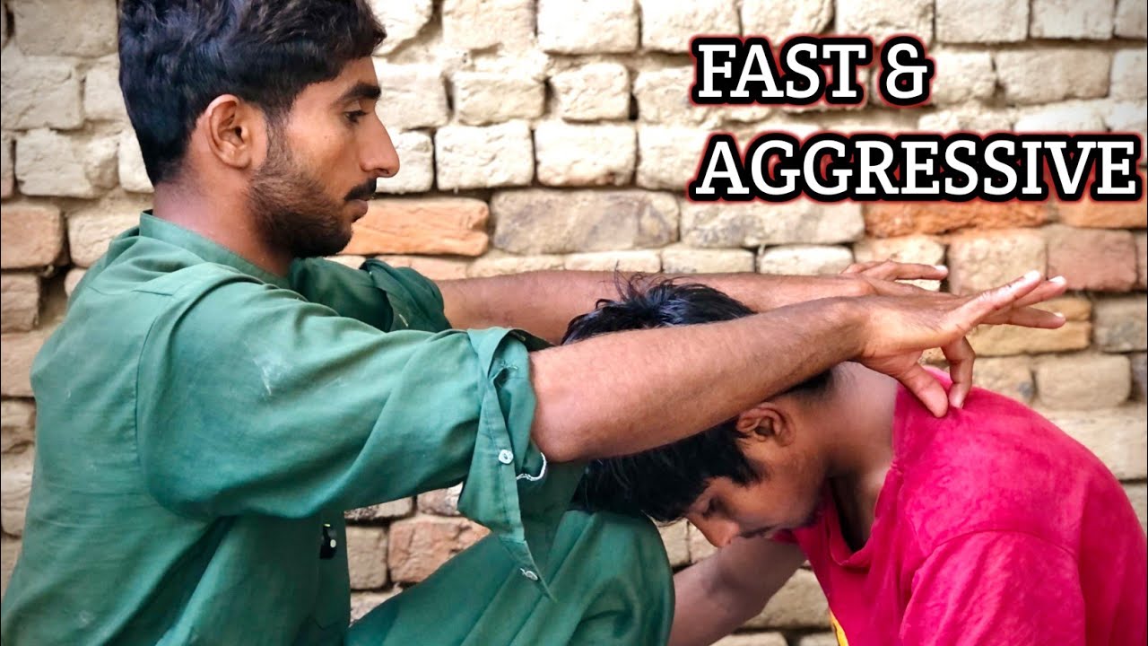 ASMR FAST & AGGRESSIVE HEAD, BACK & ARM MASSAGE | INTENSE RELAXATION | ASMR UBAID