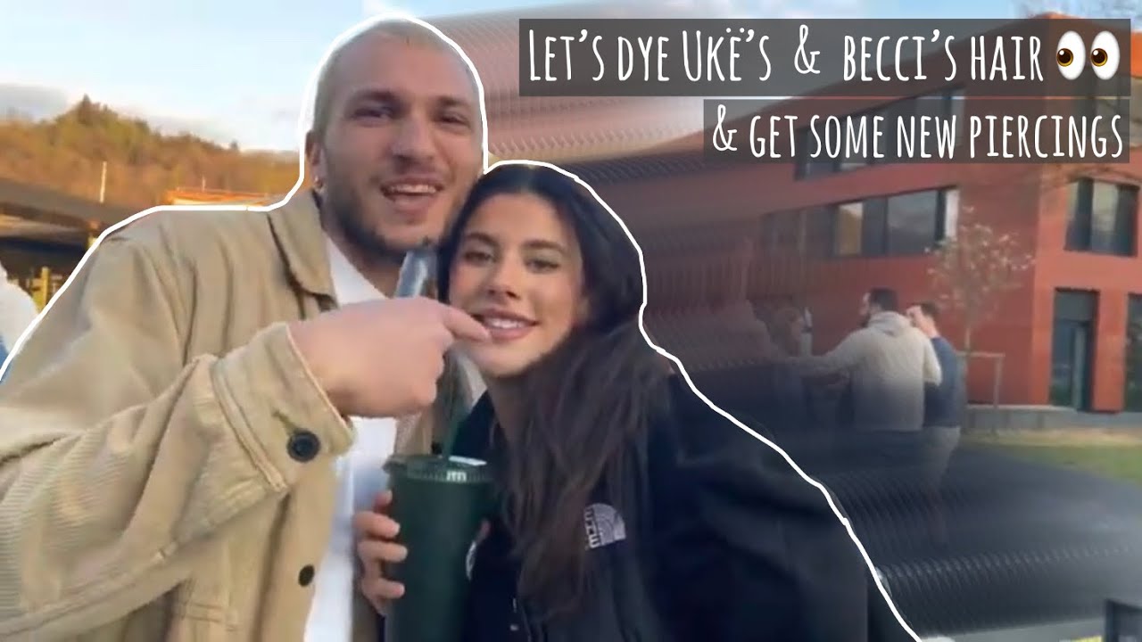 Ich färbe meinen Freunden die Haare daheim (ungeübt😂) | Blumenmuster🌺🌼 | + neue Piercings