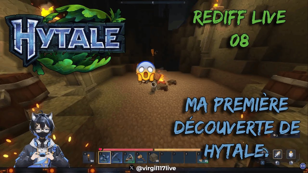 Rediff live Twitch : ma première découverte de Hytale. ep 08 #gaming #vtuber 💯‼‼