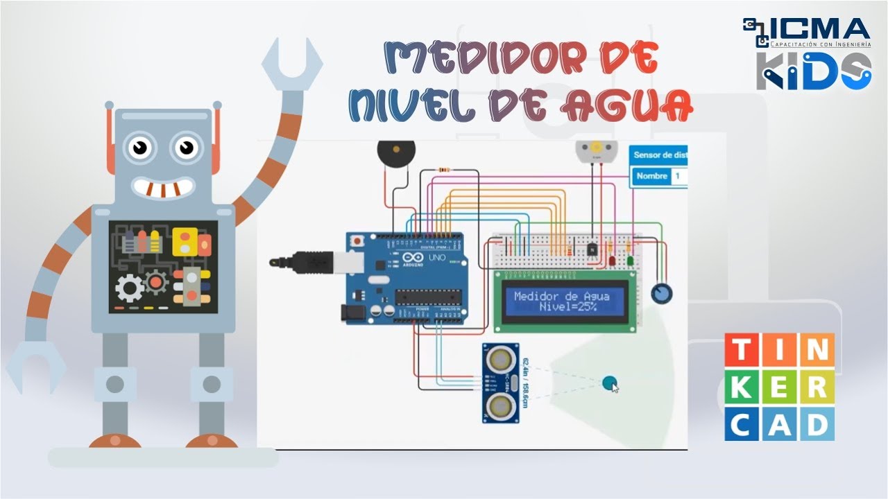 Cómo hacer un medidor de nivel de agua con ARDUINO | ICMAKIDS