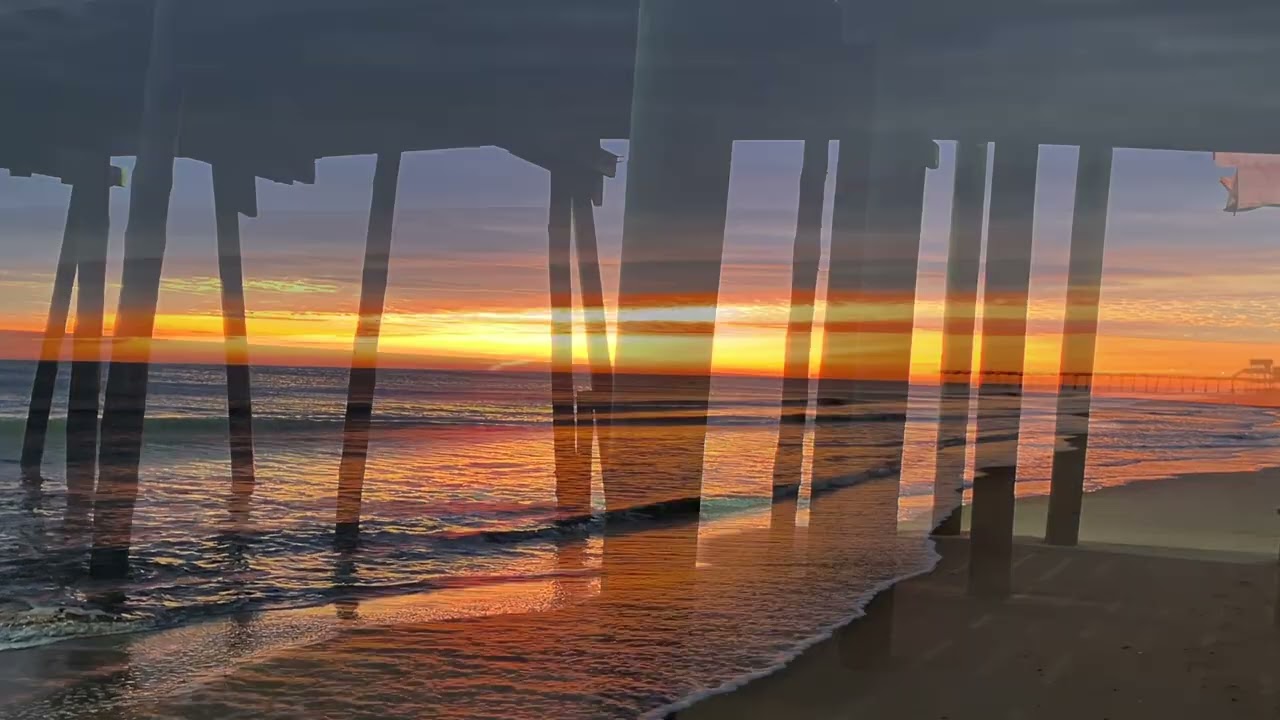 Outer Banks, USA, wschód słońca w styczniu
