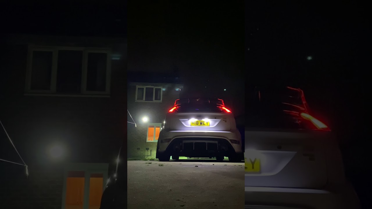 Ford Focus RS cold start up ft KMS thunderstorm!