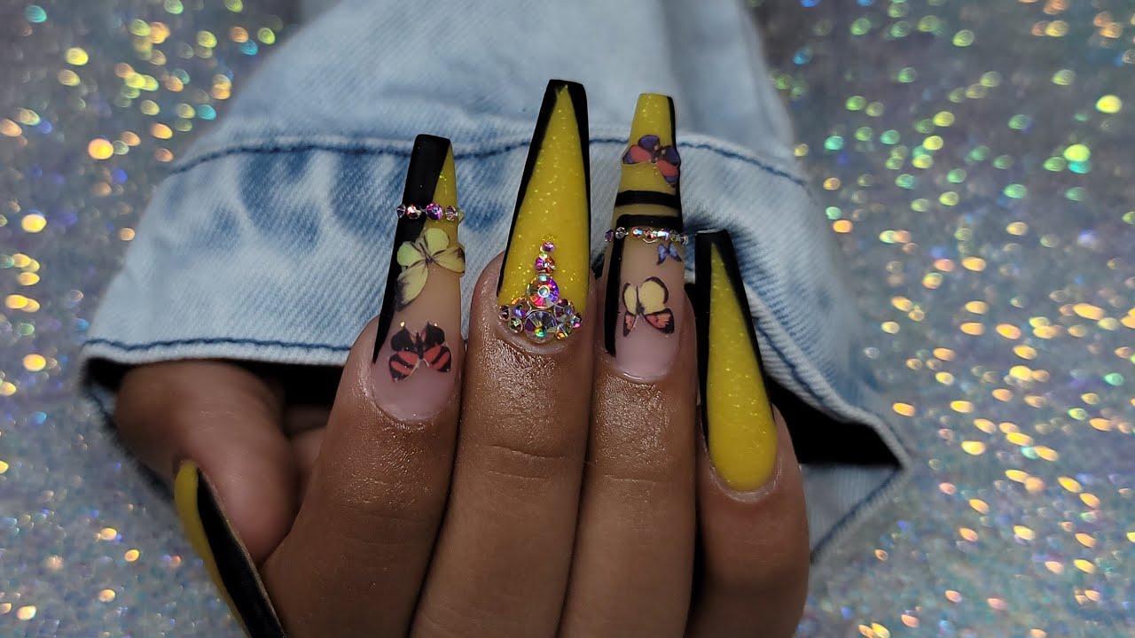 Uñas Amarillas de moda paso a paso