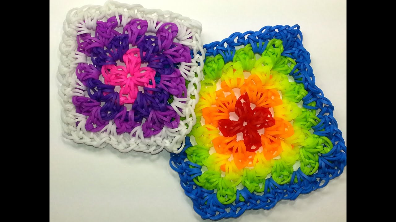 Granny Square Учебник по feelinspiffy (ГАК) (только Loom Bands)