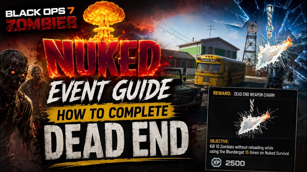 🔥 How to Unlock the DEAD END Weapon Charm FAST! | Black Ops 7 Zombies Nuked Event