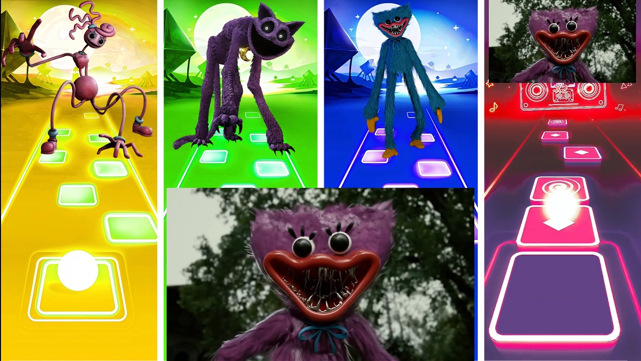 Mommy Long Legs vs CatNap vs Huggy Wuggy vs Kissy Missy - Tiles Hop Poppy Play Time 5